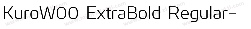 KuroW00 ExtraBold Regular字体转换